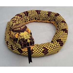 Wild Republic Plush Anaconda Snake Stuffed Animal Toy 2019 Yellow Orange GRN BRN